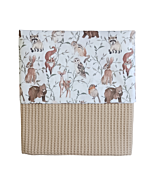 Ledikantdeken Bosdieren Aquarel Little Dreamzzz met wavelstof
