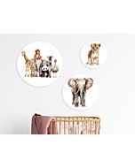 Set Muurcirkels Forex Groep Safaridieren Olifant Little Dreamzzz