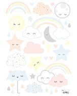 Muursticker Regenbogen Pastel Lilipinso