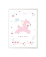 Kinderposter Hert Roze A Little Lovely Company