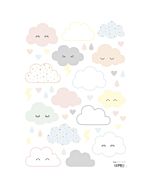 Muursticker Wolken Pastel Lilipinso