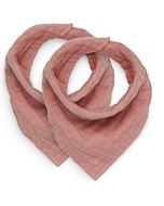 Bandana Slab Wrinkled Katoen Roze (set 2) Jollein