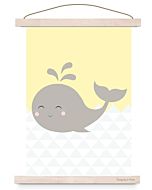 Kinderposter Walvis Pastel A3 Designed4kids