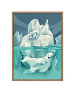 Kinderposter IJsberen 70 x 50 cm Dieter Braun