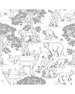 Kinderbehang Dieren in het bos Wit Dekornik