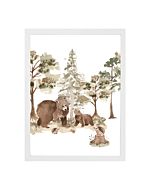 Kinderposter Bosdieren Aquarel Beer Little Dreamzzz