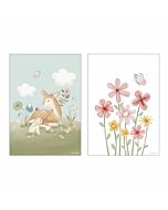 Kinderposter Dubbelzijdig Sprookjes Tuin A3 Little Dutch