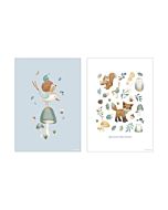 Kinderposter Dubbelzijdig Forest Wonders A3 Little Dutch