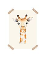 Kinderposter Giraffe Aquarel A4 Little Dreamzzz