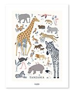 Kinderposter Jungle Savanne Lilipinso