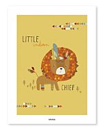 Kinderposter Leeuw Indiaan Lilipinso