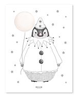 Kinderposter Pinguin met Ballon Lilipinso