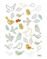 Muursticker Vrolijke Vogeltjes Lilipinso