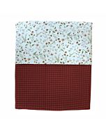 Ledikantdeken Wafelstof Rood Bloemen Little Dreamzzz