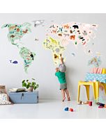 Muursticker Wereldkaart MIMI'Lou