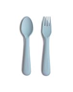 Kinderbestek Lepel & Vork Poeder Blauw Mushie 