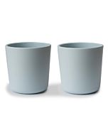 Kinderbeker Rond Poeder Blauw (set 2) Mushie 