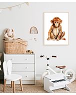 Kinderposter Safari Dieren Aap Little Dreamzzz