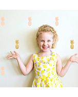Muurstickers Ananas Goud Roze Pöm le Bonhomme 