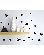 Muurstickers Sterren Zwart Pom le Bonhomme