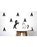 Muurstickers Tipi Zwart Pöm le Bonhomme 