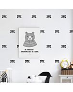 Muurstickers Wasbeer Zwart Pöm le Bonhomme