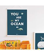 Kinderposter Zee Dieren Oceaan Blauw ANNIdesign Sfeer