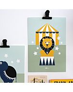 Kinderposter Circus Leeuw ANNIdesign Sfeer