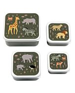 Set Snackboxen Savanne Dieren A Little Lovely Company Bovenaanzicht