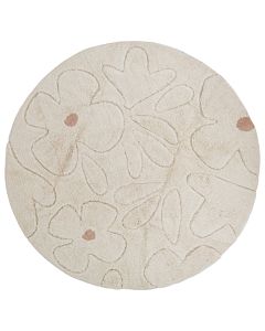 Kindervloerkleed Gentle Flora Rond Nattiot
