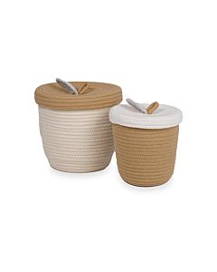 Opbergmanden Boyan Beige (set van 2) KidsDepot