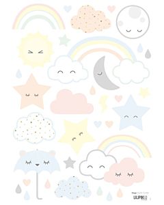 Muursticker Regenbogen Pastel Lilipinso