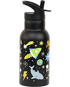 RVS Drinkfles Galaxy Zwart A Little Lovely Company