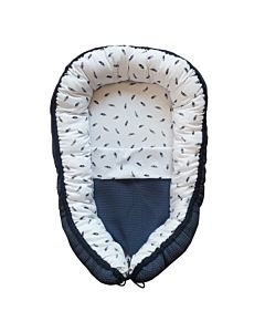 Babynestje Veren Blauw met Deken Little Dreamzzz