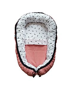 Babynestje Veren Roze met Deken Little Dreamzzz