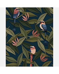 Kinderbehang Vogels Blauw Studio Ditte