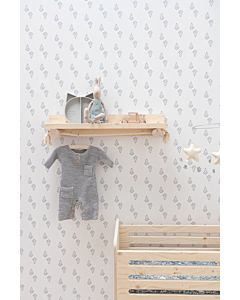 Kinderbehang Cappuccino Blauw Bibelotte Sfeer