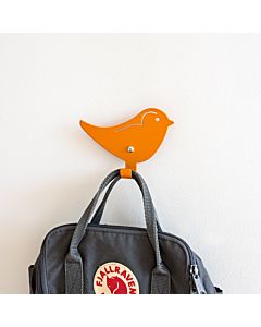 Metalen Kinderkapstok Vogel Oranje Marnelly