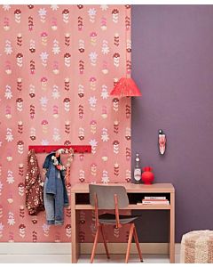 Kinderbehang Bloem Bohemian Roze Bibelotte