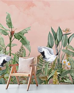Kinderbehang Dansende Kraanvogels Creative Lab Amsterdam Sfeer