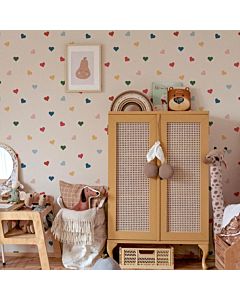Kinderbehang Gekleurde Hartjes Dekornik