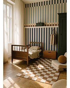Kinderbehang Strepen Happy Blauw en Mint Dekornik