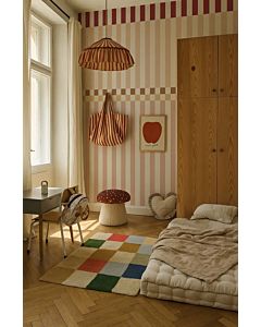 Kinderbehang Strepen Happy Cherry Roze Dekornik