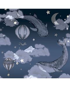 Kinderbehang Nacht Walvis Dekornik