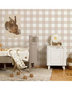 Kinderbehang Ruit Beige Dekornik