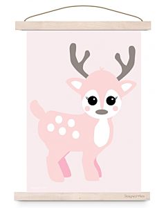 Kinderposter Hert Pastel A3 Designed4kids