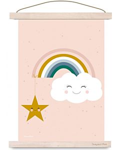 Kinderposter Wolk met Ster Designed4Kids