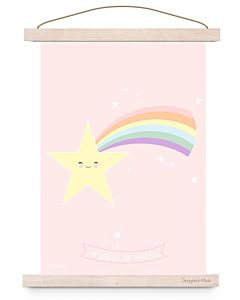 Kinderposter Vallende Ster A3 Designed4kids
