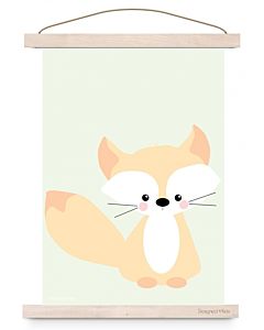 Kinderposter Vos Pastel A3 Designed4kids