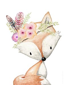 Kinderposter Vos Boho Designed4kids